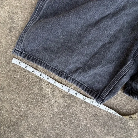 Uniqlo Mens Denim Utility Shorts Washed Black Carpenter Drawstring 321-471165 L - Picture 8 of 12